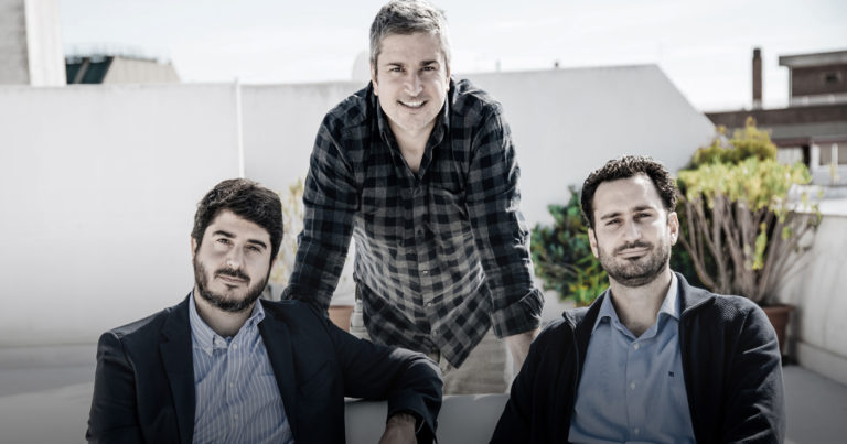 José María Lucas, Juan García y Asís Pardo, fundadores de la aseguradora Tuio