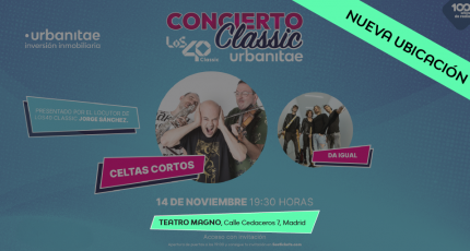 Urbanitae y Los40 se asocian de nuevo para organizar la primera edición del Concierto Los40 Classic Urbanitae con Celtas Cortos.