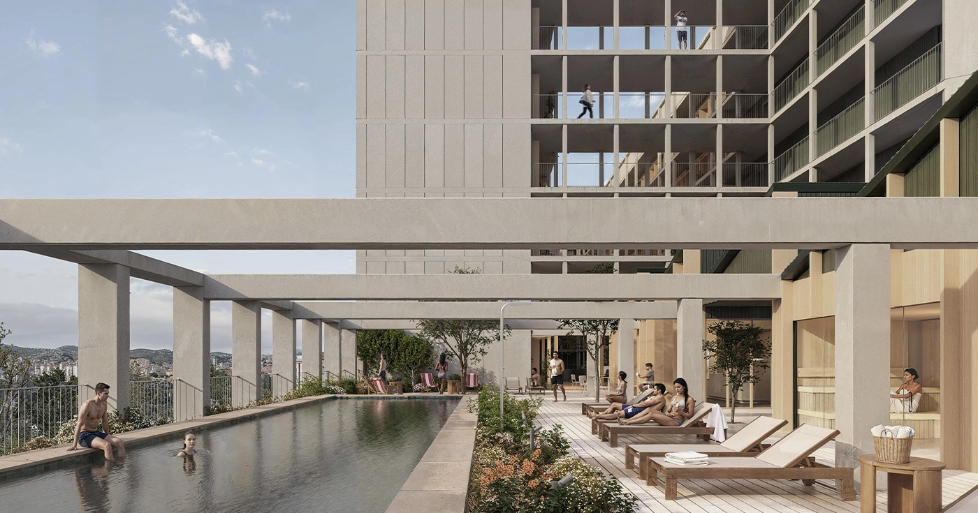 Inversión inmobiliaria pasiva en Barcelona al 7% anual. Flex living investment in Barcelona at 7% annual return. Investissement immobilier passif à Barcelone à 7 % annuel. Investimento in flex living a Barcellona al 7% annuo. Investimento imobiliário passivo em Barcelona a 7% ao ano. Passive Immobilieninvestition in Barcelona mit 7 % Rendite.